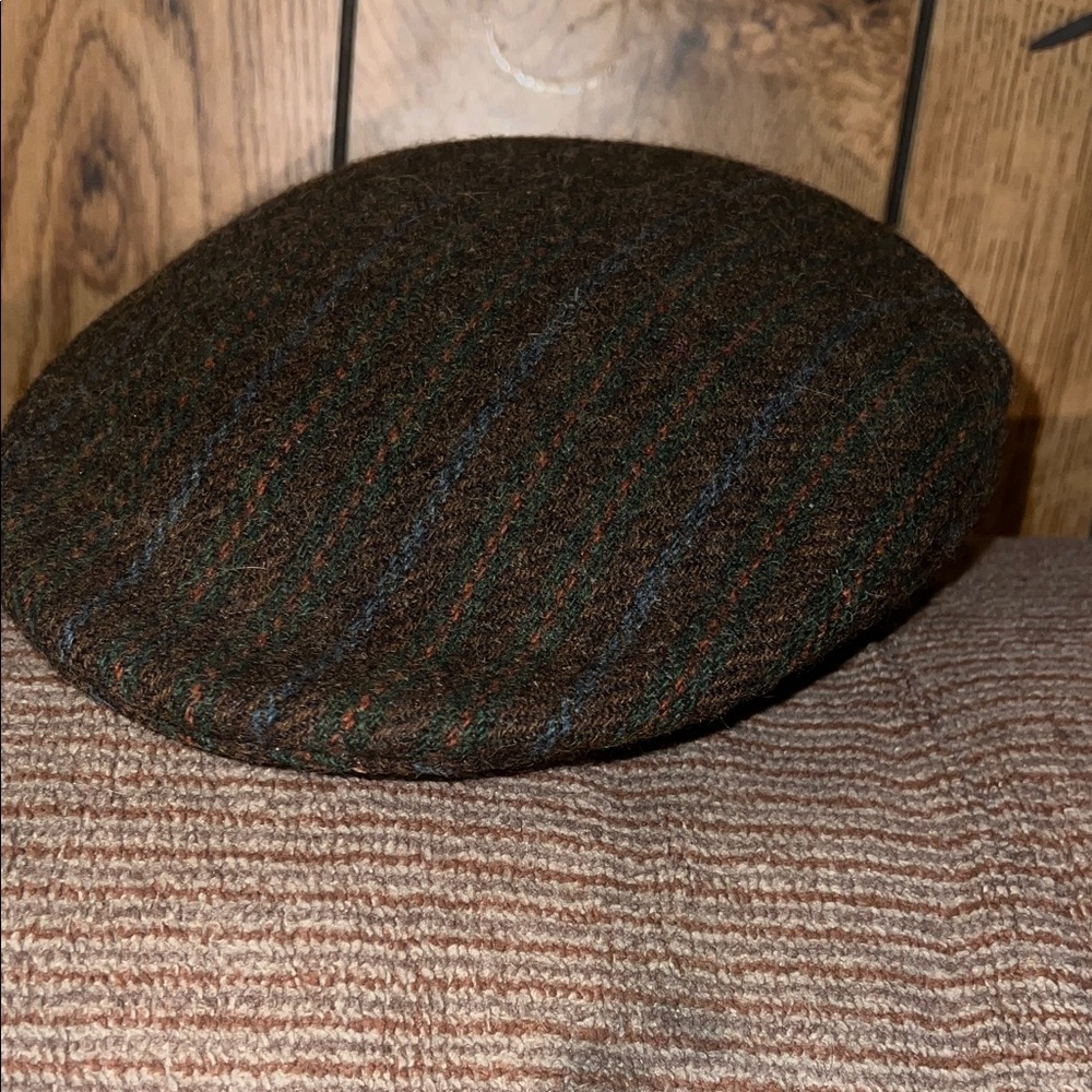 Men's Elegant Brown Striped Cap